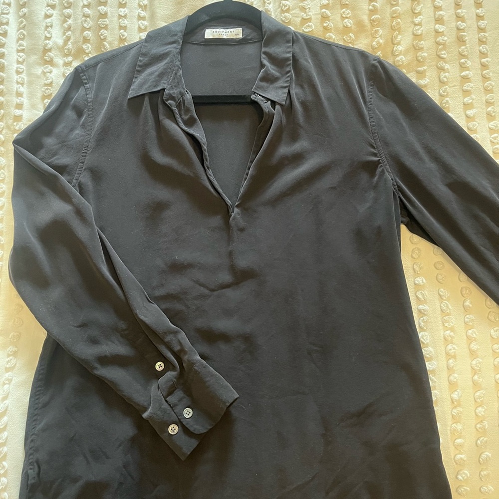 100% Silk Equipment Blouse